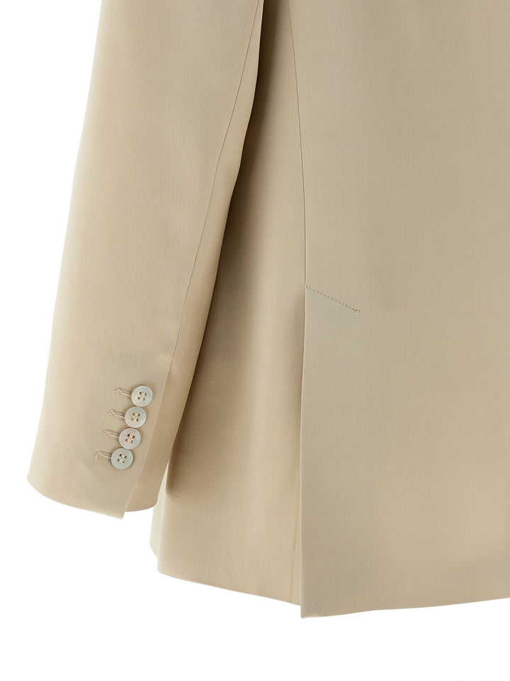 Peserico Satin Blazer BlazerS - Beige | 729126d1d8dc088ad54b8b0136a1e2c74b9ccca7