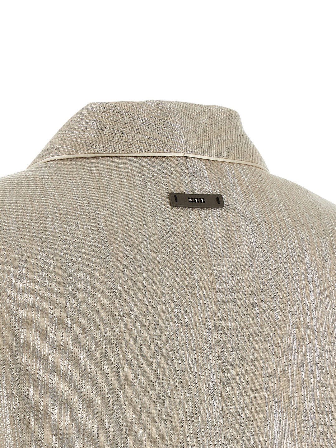 Peserico Lamé Thread Blazer BlazerS - Beige | 915199bee069148cd853dd0c771b446f2eb4187d