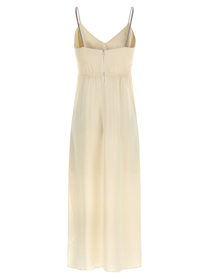 Peserico Satin Dress Dresses - White | 2c9b7782c1257034853e0374da4edcdeecd9bbf6