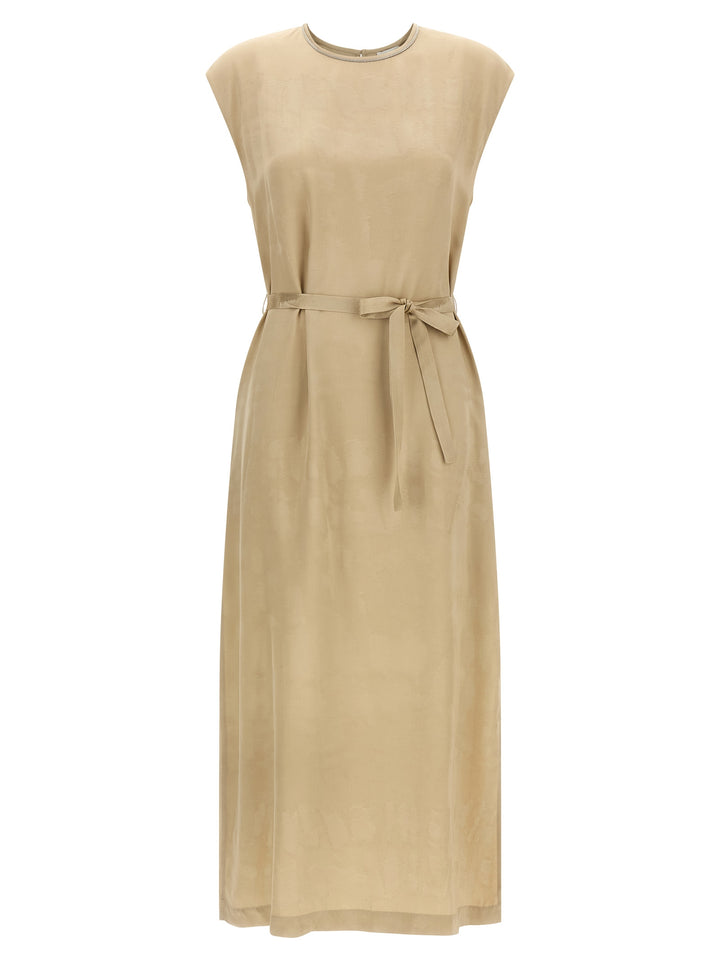 Peserico Fluid Viscose Dress Dresses - Beige | 84f7b5a79208e965edaf3310340aa3341b95ccef