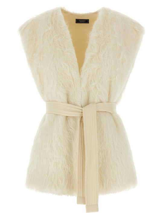 Fur Vest Gilet White