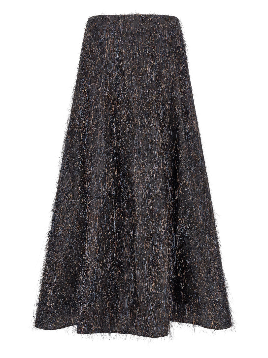 Peserico Skirt With Metallic Fringes Skirts - Blue | 94b125be1e8f0427cd10b8bf417f091a0bf536dd
