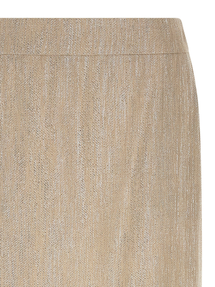 Peserico Lamé Thread Skirt Skirts - Beige | 27825277378dd89a89386cdebb4a00d3f121592c