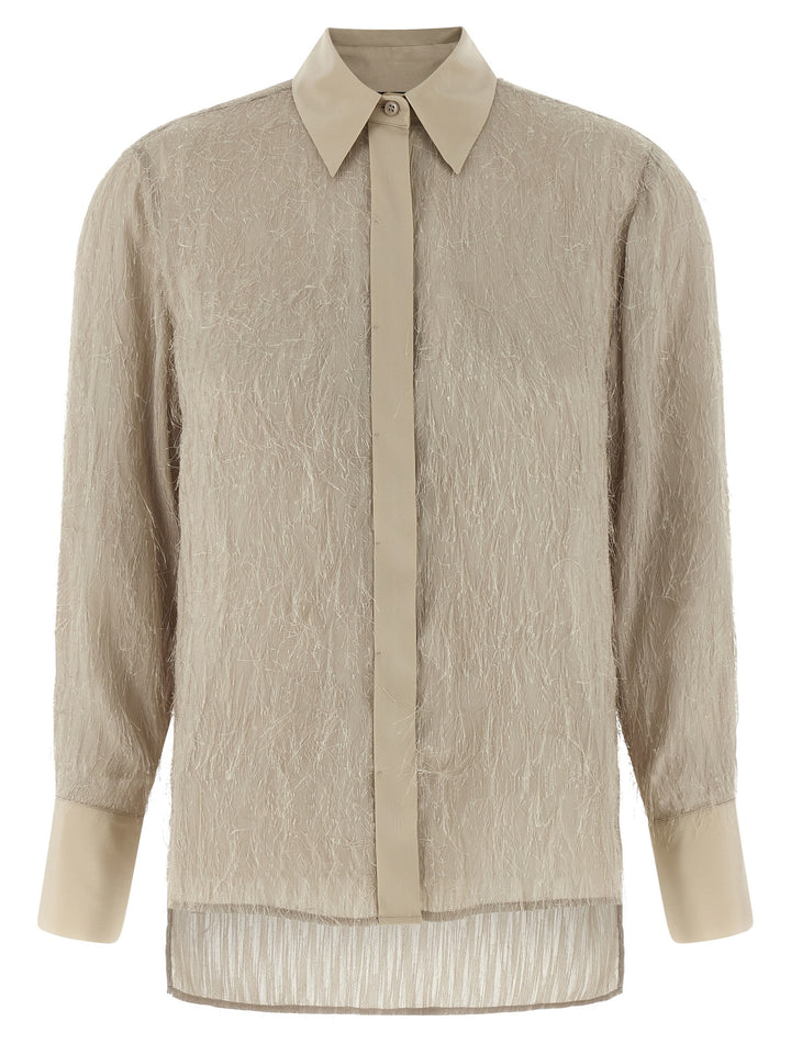 Peserico Fil Coupé Shirt Shirt and Blouse - Beige | 967dbcf60b5d465f753400f75d7bc0c6ea4568b6