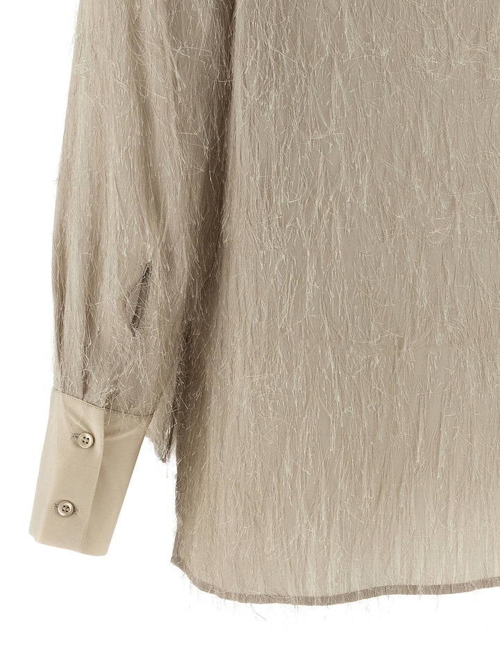 Peserico Fil Coupé Shirt Shirt and Blouse - Beige | 1a092eb670abfc77024500611cd915808298b383