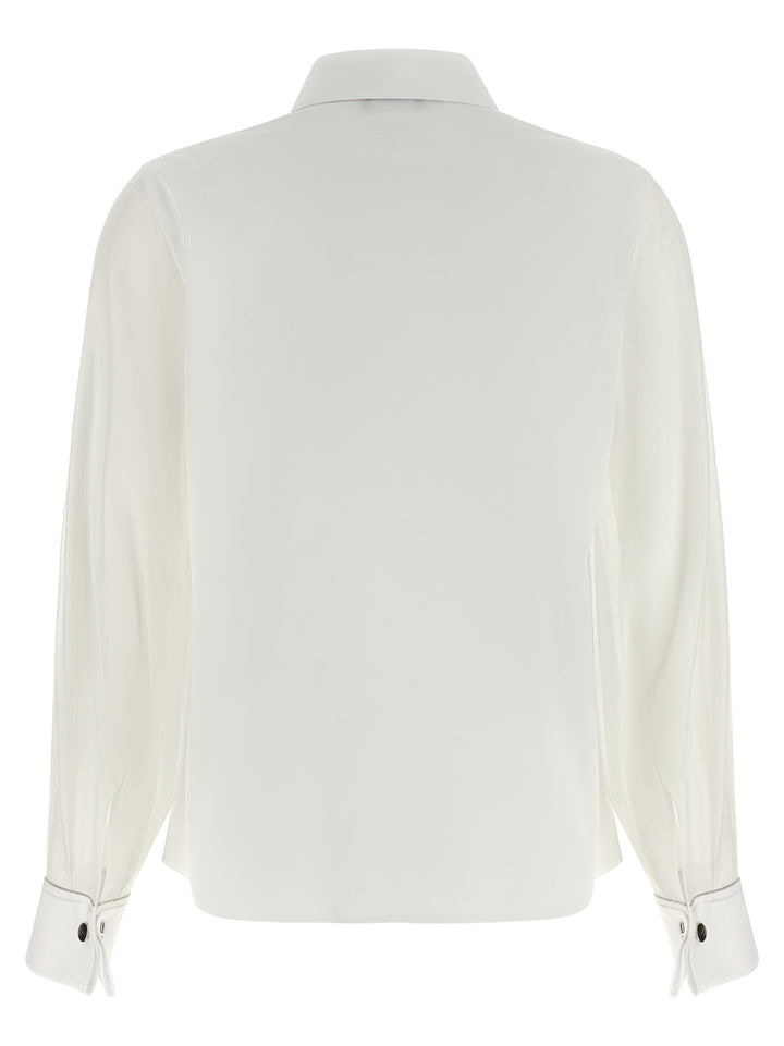 Peserico Stretch Cotton Shirt Shirt and Blouse - White | a4af029a0b32a270670271816b6cedaa5840adc1