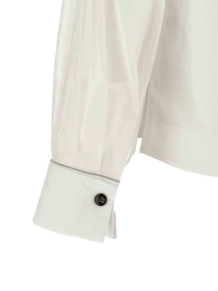 Peserico Stretch Cotton Shirt Shirt and Blouse - White | 8287511c44e2cc4bd9bc65220b974ecbcfc0af6d