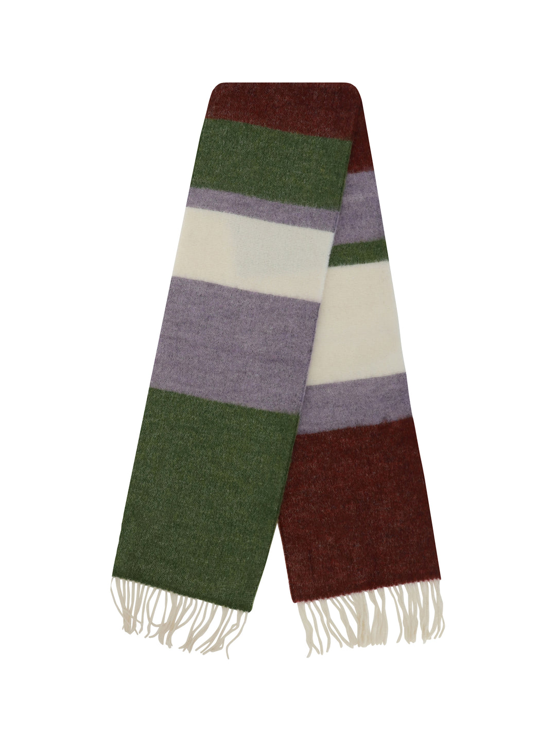 STRIPED FRINGED SCARF