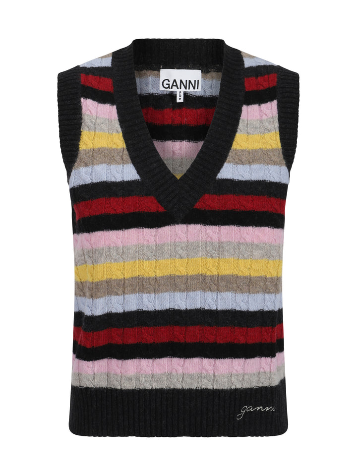 LOGO WOOL MIX VEST