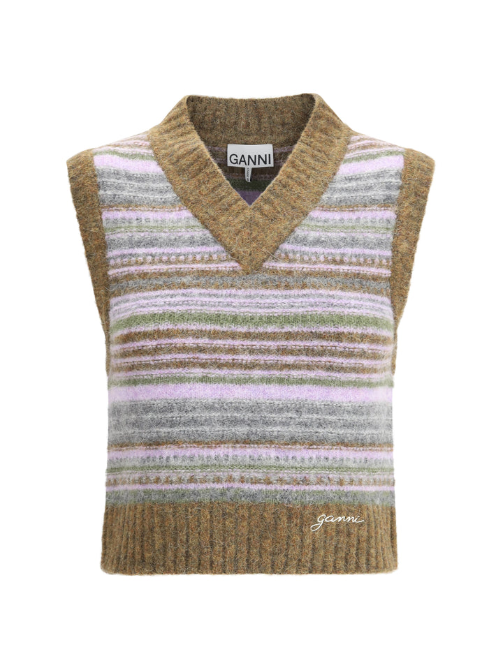 SOFT WOOL STRIPE VEST