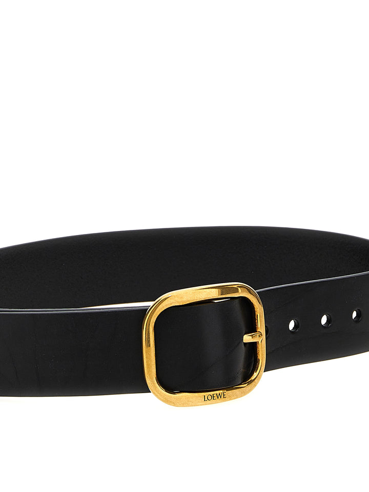 Pin Buckle Leather Belt Belts Black