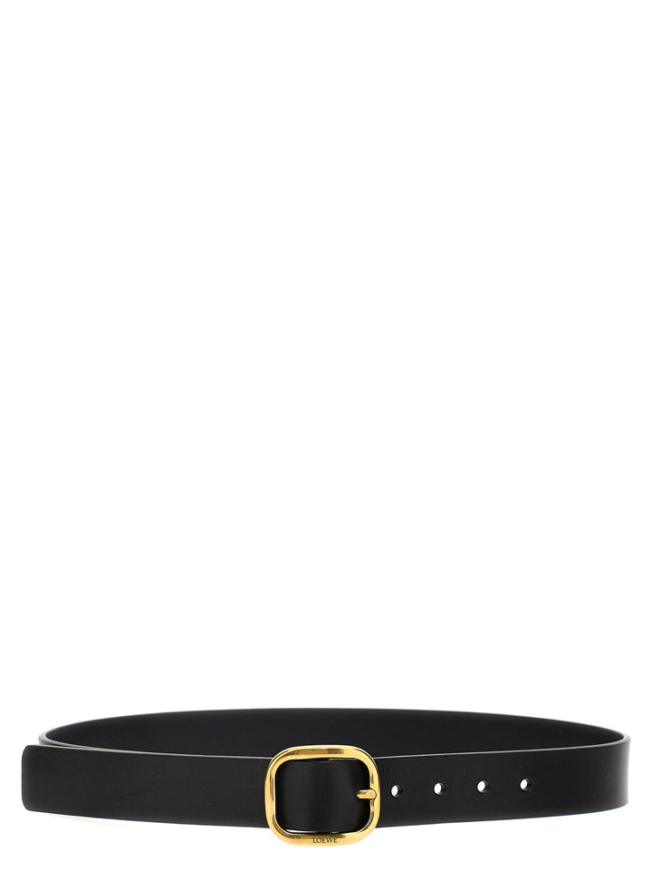 Logo Rounded Belt Belts Black