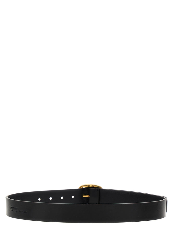 Logo Rounded Belt Belts Black