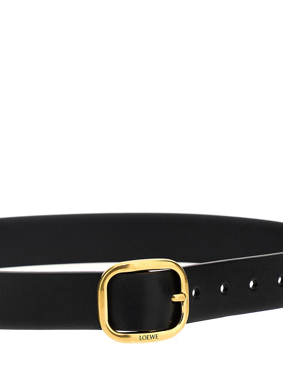 Logo Rounded Belt Belts Black