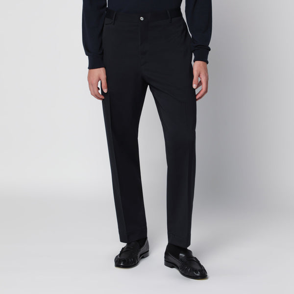 Blue Tailored Trousers In Wool Blend
