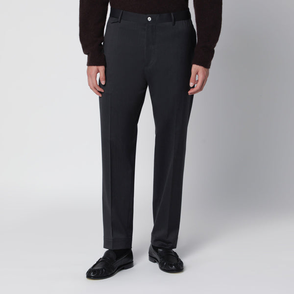 Grey Tailored Trousers In Wool Blend