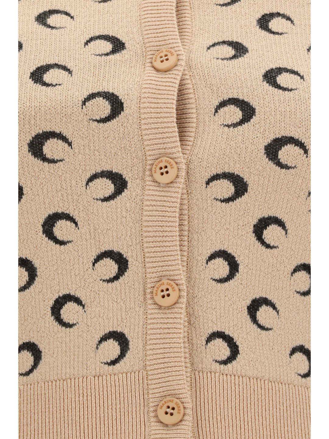 MOON JACQUARD KNIT FITTED CARDIGAN