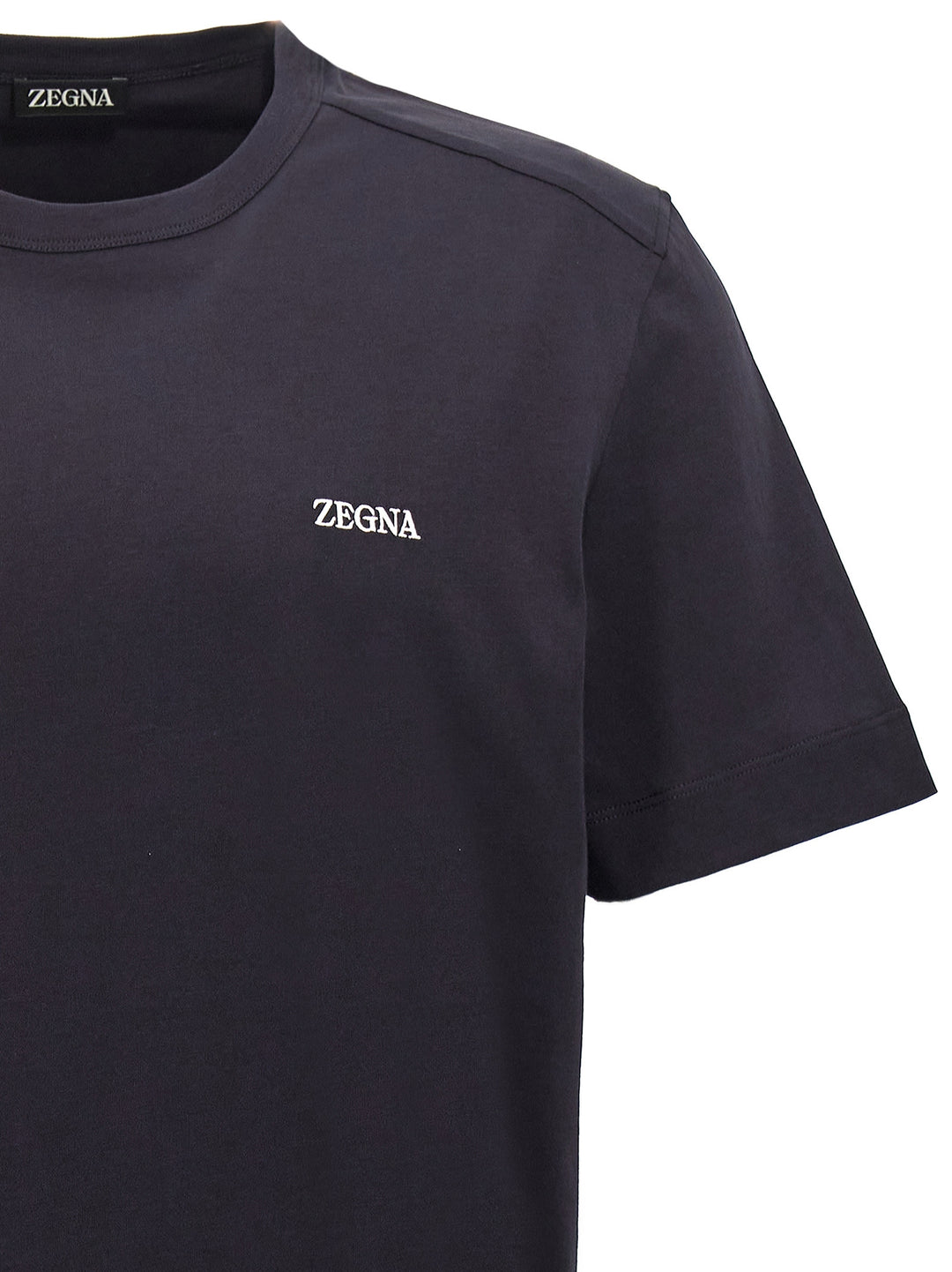 Logo Embroidery T-Shirt Blue