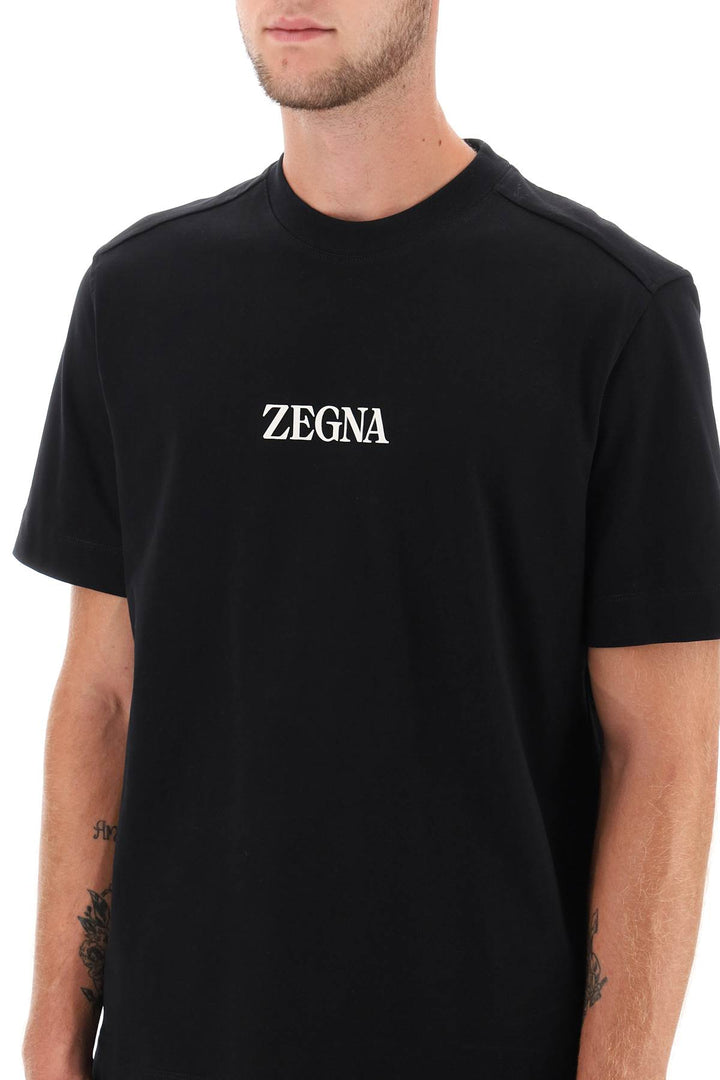 T Shirt With Rubberized Logo