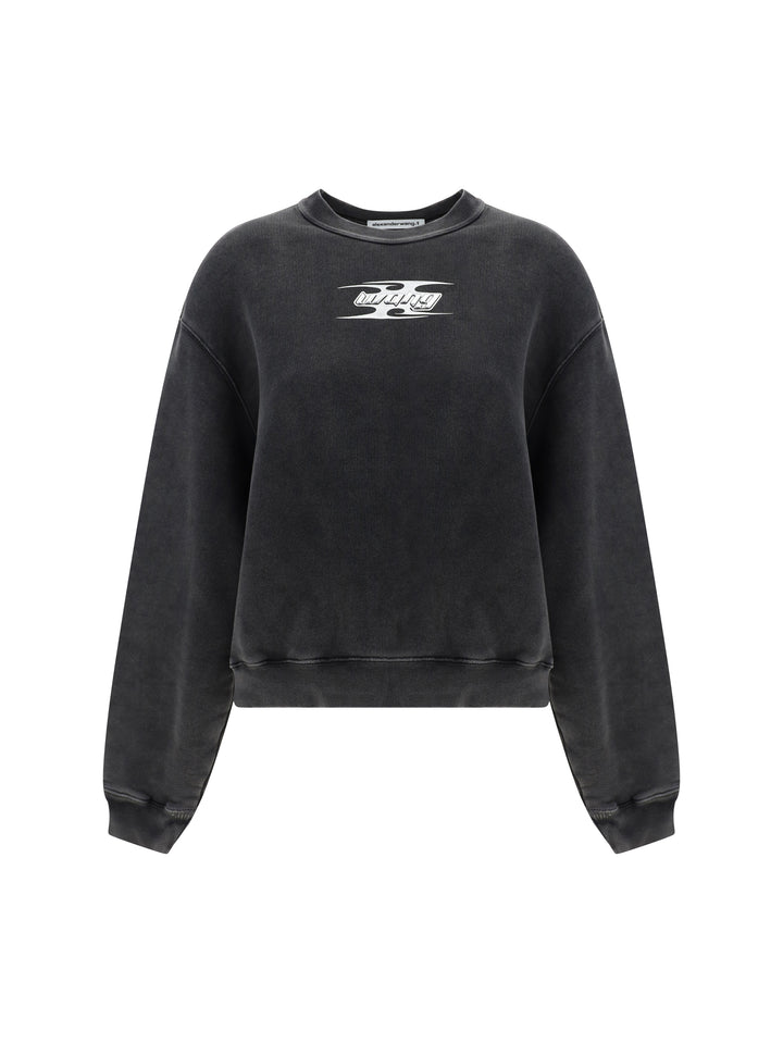 CREWNECK SWEATSHIRT WITH BLADE LOGO