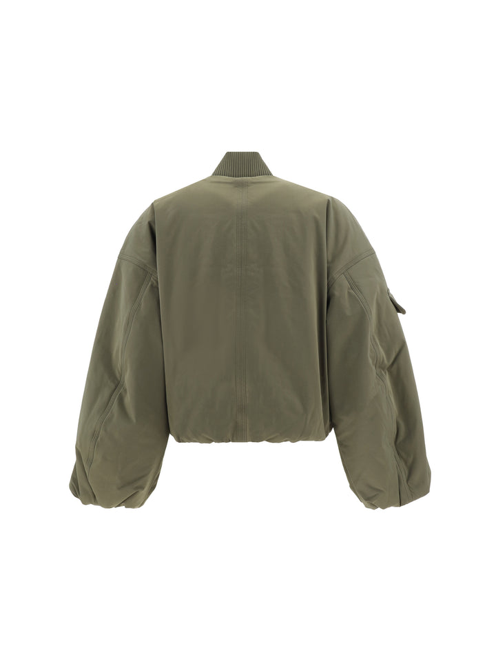 LIGHT TWILL OVERSIZED SHORT BOMBER JACKE