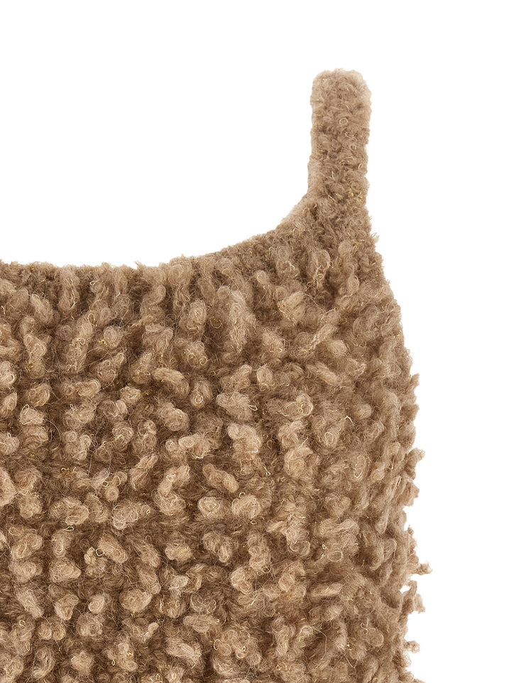 Peserico Bouclé Top Tops - Beige | 97e8665da01e2e974c883047d0c3cb64e229c16c