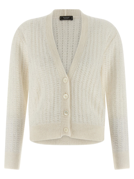 Tricot Cardigan Sweaters And Cardigans White