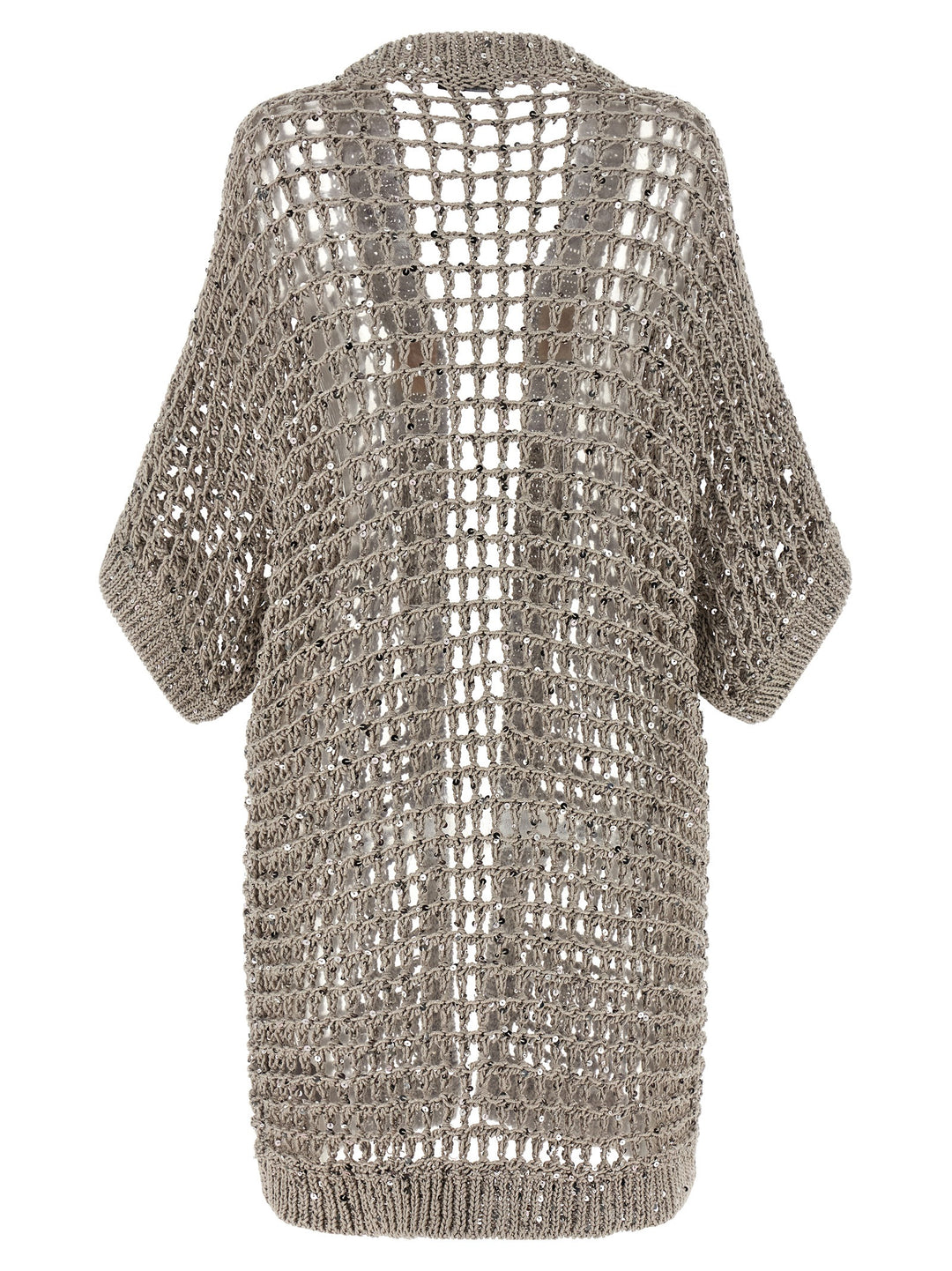 Peserico Mesh Cardigan Sweaters and Cardigans - Silver | 32c3366dcb35c593e53fa5fc81acab1d783d8fcb