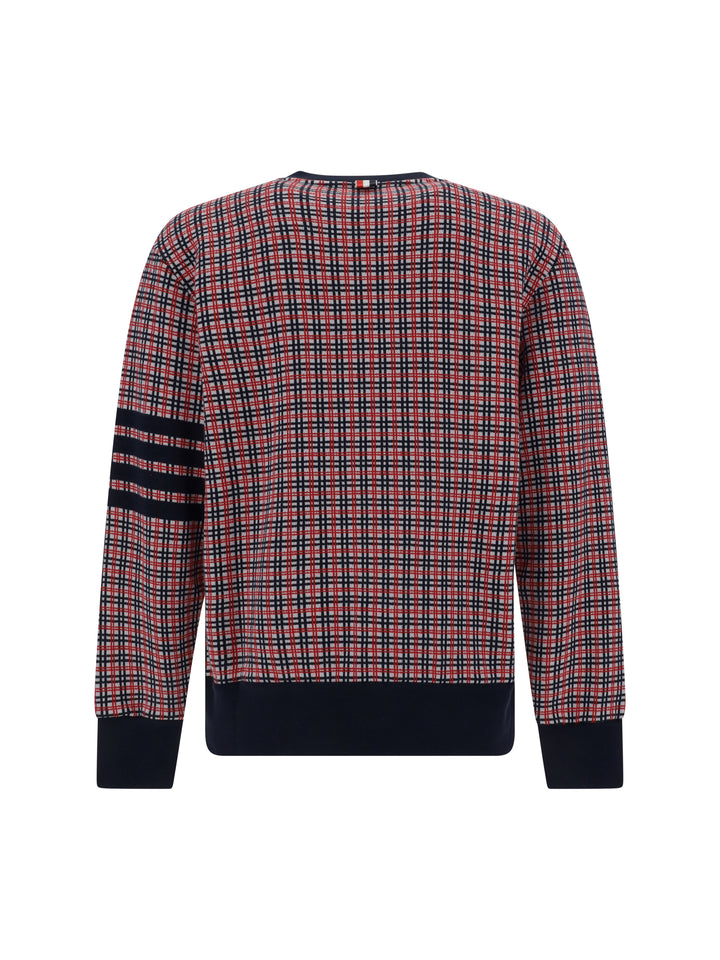 CREWNECK SWEATSHIRT IN COTTON CHECK JACQ