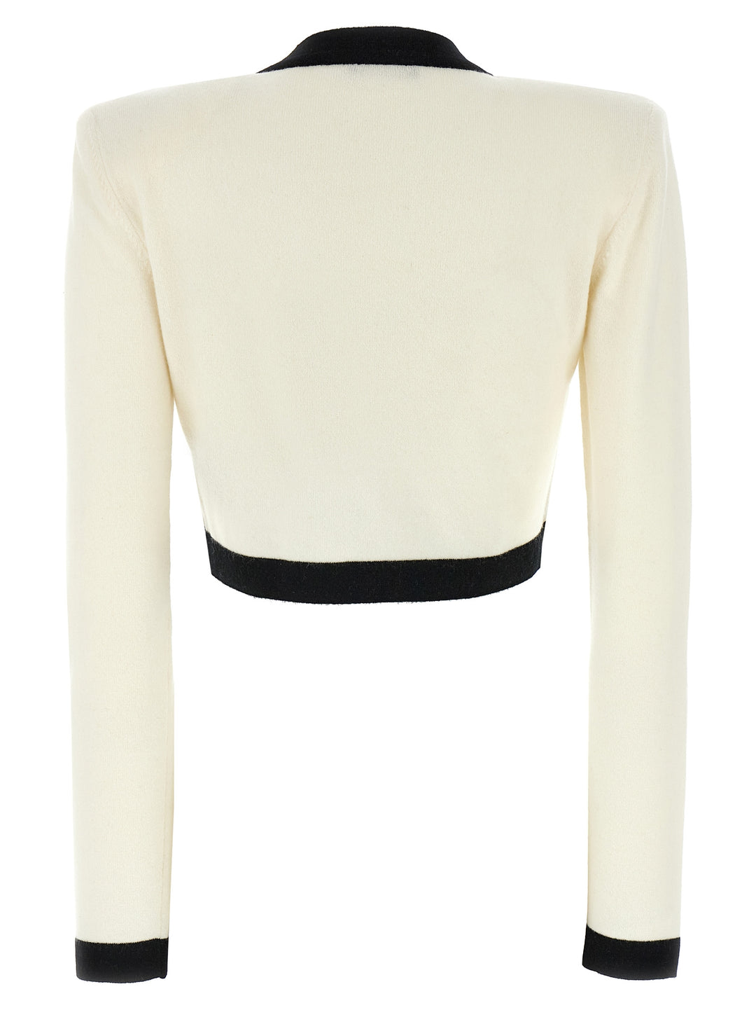 Balmain Filo Leone Catena Sweaters and Cardigans - White/Black | 13c759c5167efb7ddf214bdde180ee152f0a9e18
