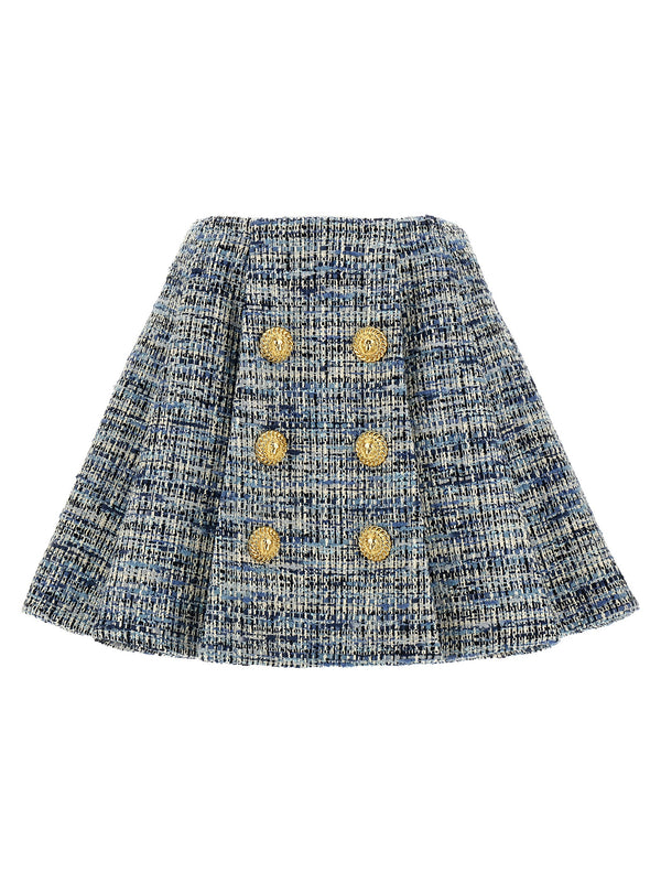 Tweed Skirt Blue