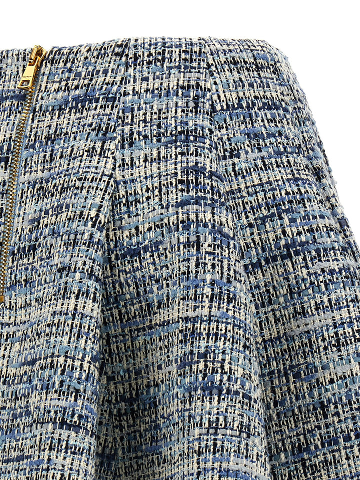 Tweed Skirt Skirts Blue