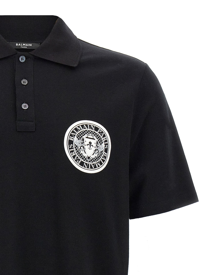 Balmain Coin Polo - White/Black | b9a72946ab4561a0379c52a3b64ee665e4447027