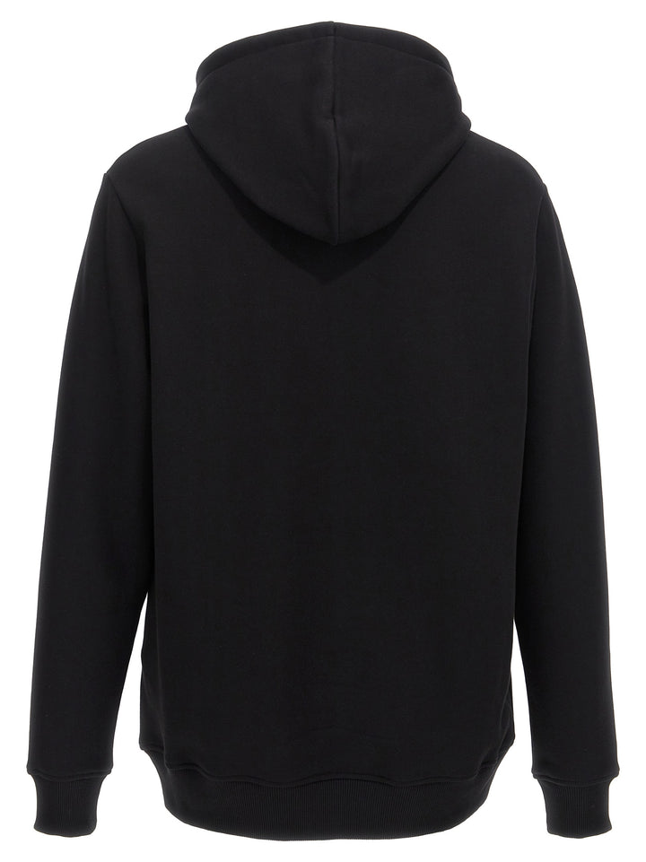 Velvet Logo Hoodie Sweatshirt Black