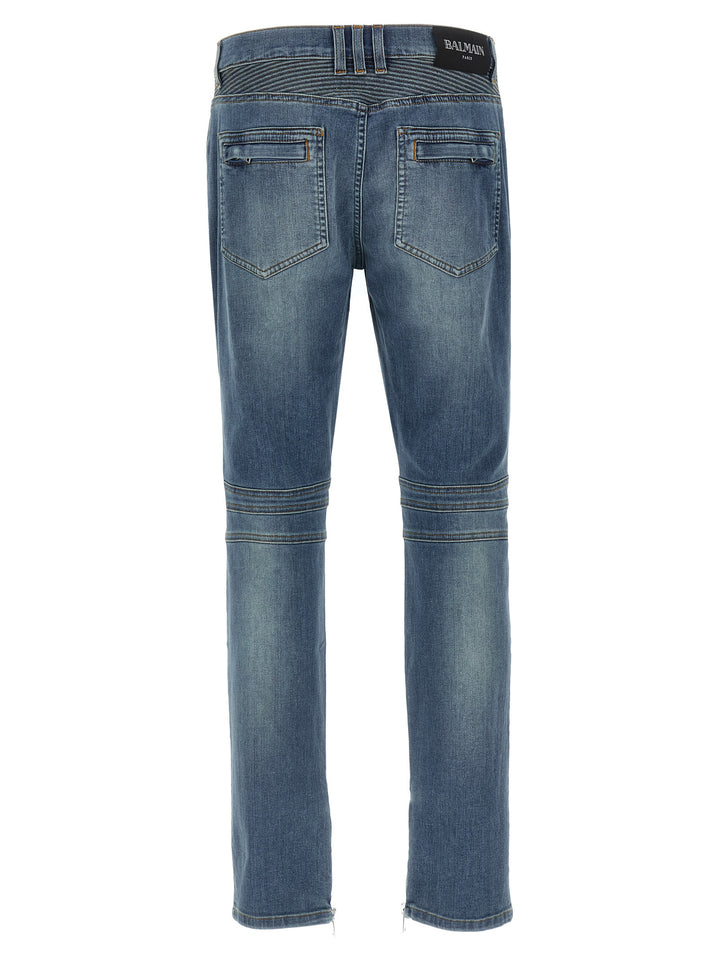 Balmain Biker Jeans - Blue | 4aab507fc59f40a68cf44a0cbebfdb336f2a231f