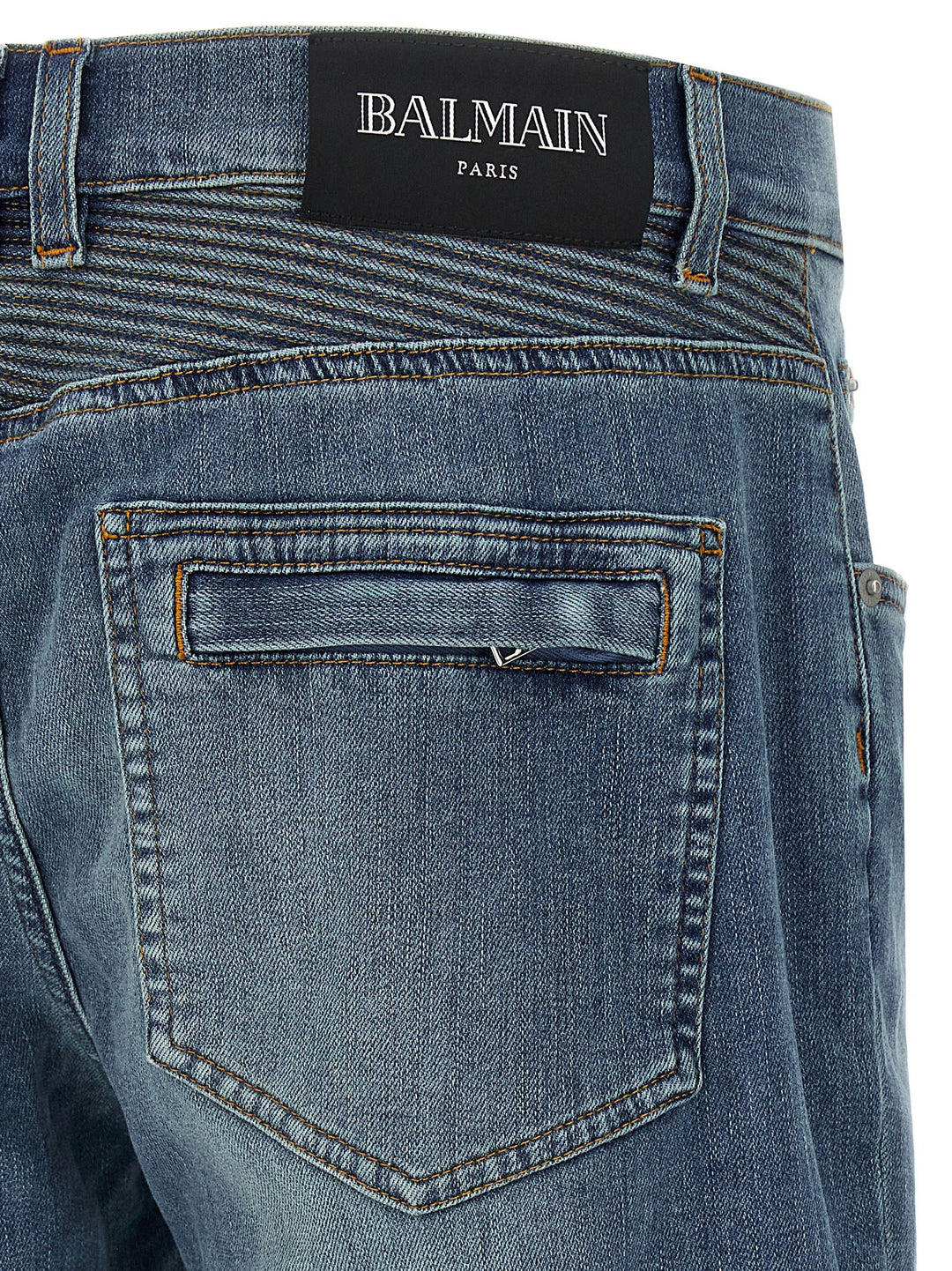 Balmain Biker Jeans - Blue | 14d621c292f4d96efa8e5d0ab676f53ca9f3da06