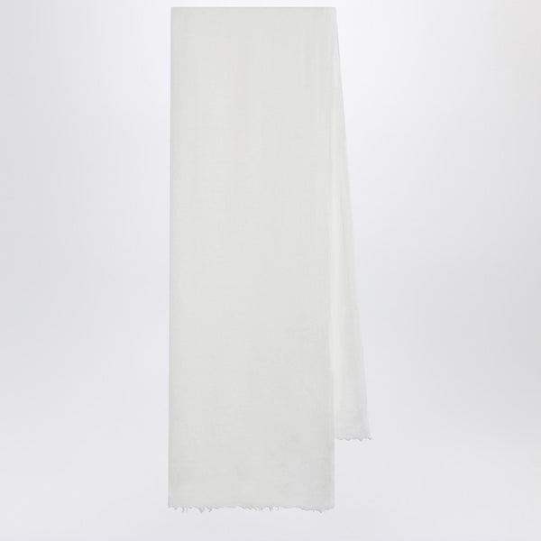 White Silk And Cashmere-Blend Scarf