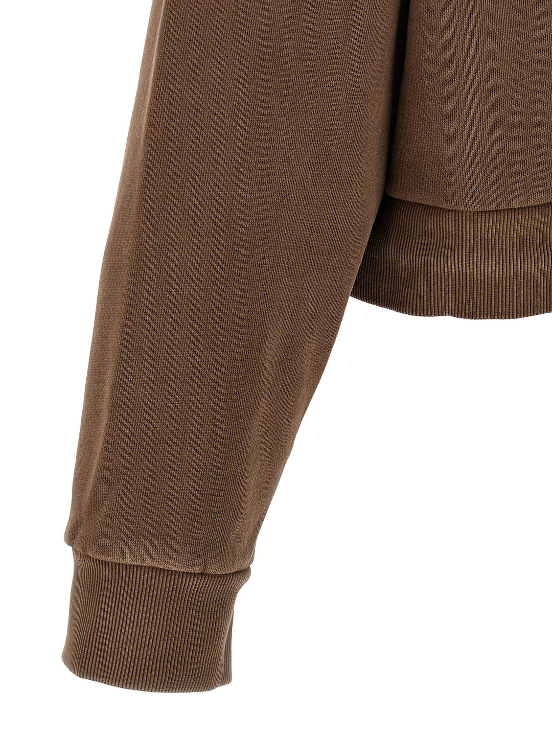 Entire Studios Cropped Hoodie Sweatshirt - Brown | 5cc5cad236b684ab2dbd3e062023067bc83fe3d1