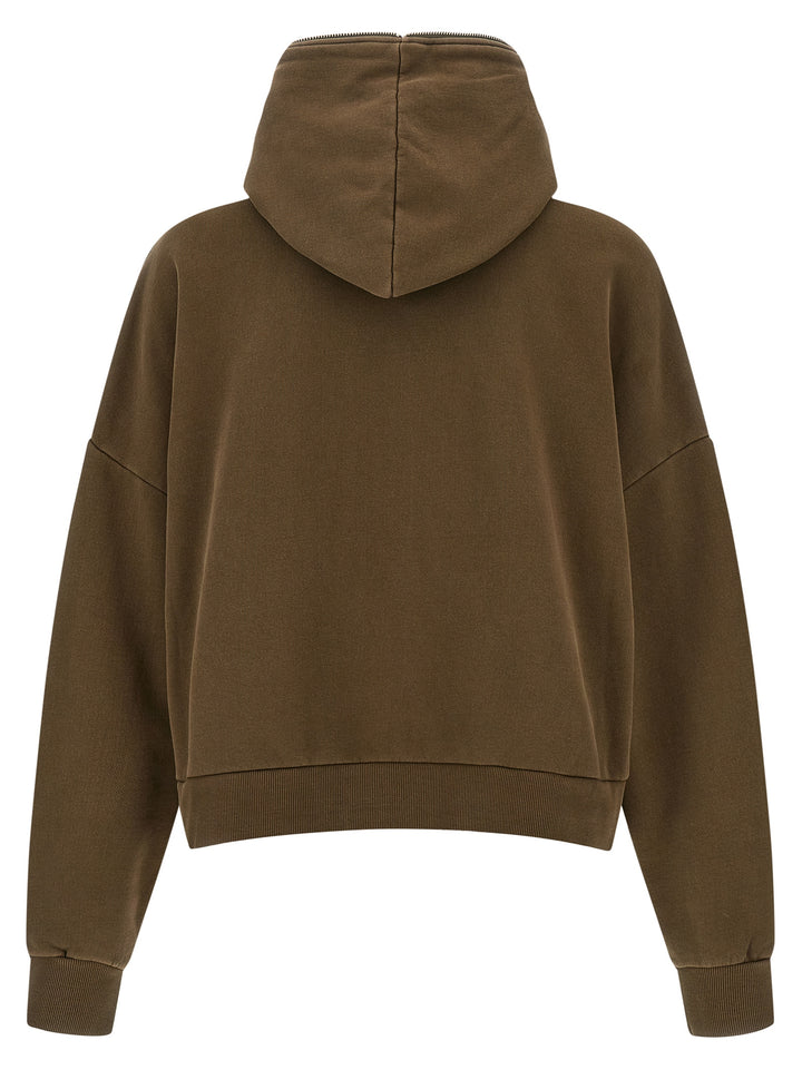Entire Studios Eternal Zip Washed Sweatshirt - Brown | 8d85bca7fa558b6dec95dd18b825d7ff2159a1b0