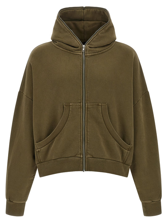 Eternal Zip Washed Sweatshirt Green