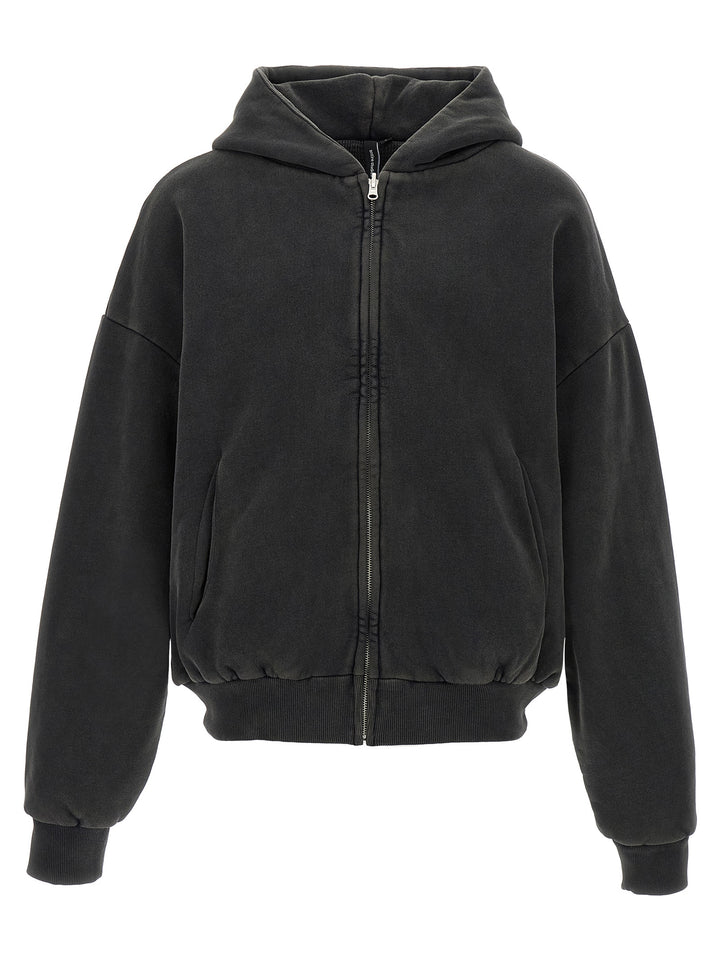 Entire Studios Thermarl Hood Washed Sweatshirt - Black | 7611bb035667a8bb148b6f9ef91ced35439c4b05
