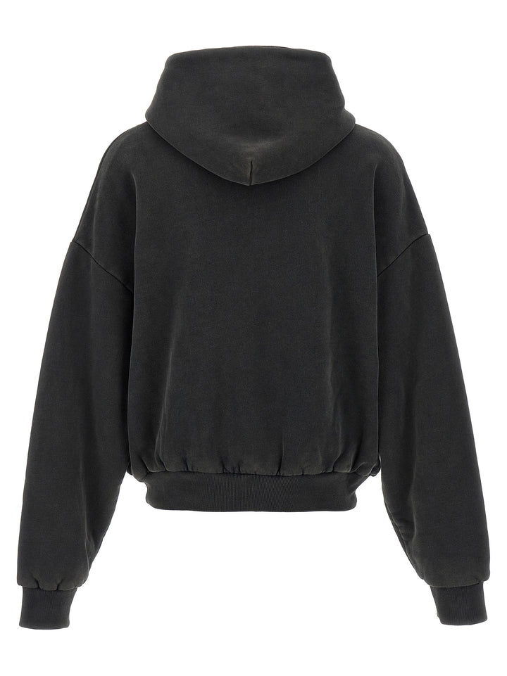 Entire Studios Thermarl Hood Washed Sweatshirt - Black | 67d9555303e96aca59615e3f0fa8a765207580a6