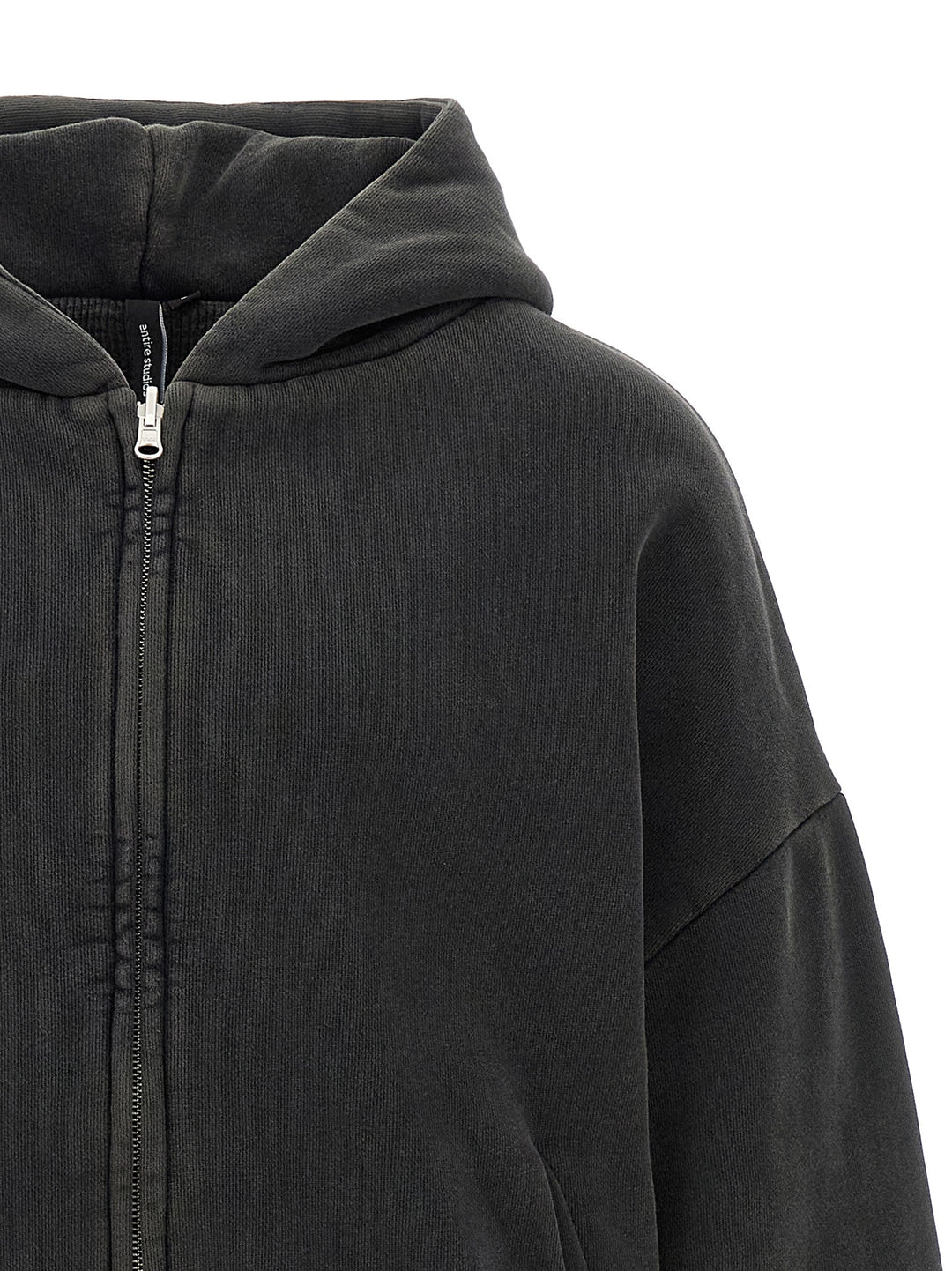 Entire Studios Thermarl Hood Washed Sweatshirt - Black | cf0220e9c99c3a28bb4cfa9570b13001d89cd200