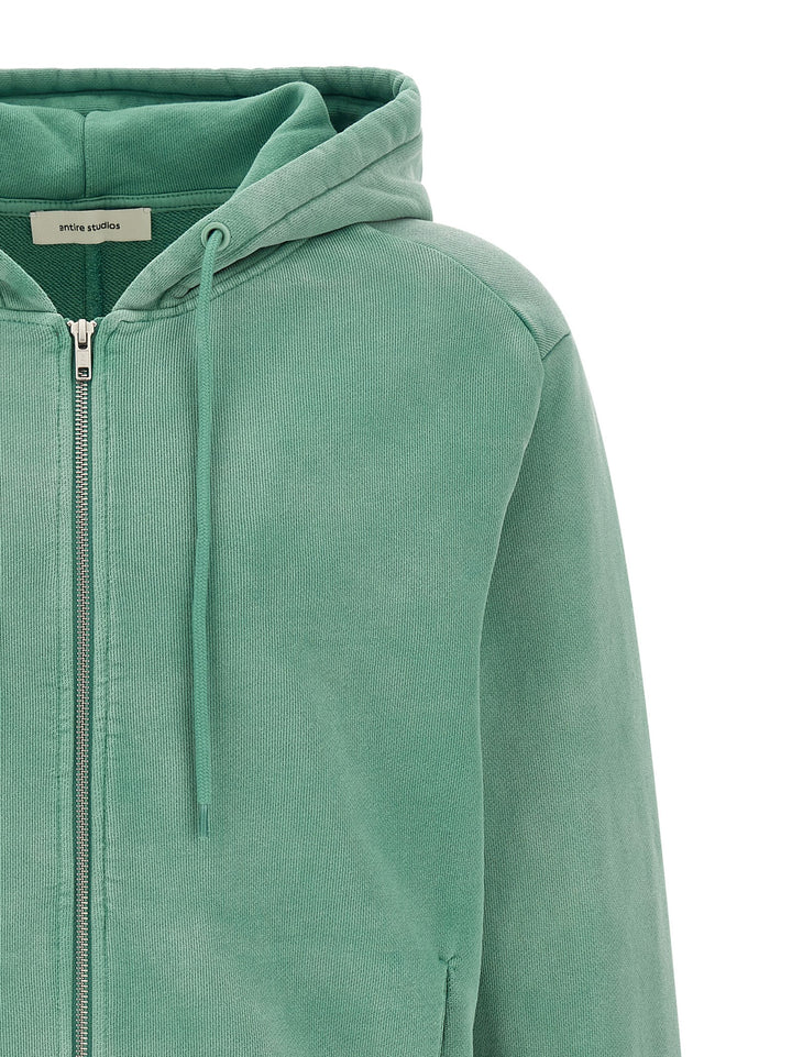 Entire Studios Zip And Hoodie Sweatshirt - Green | 41635233fa9bfade0039008b98c4eaaa845500d3