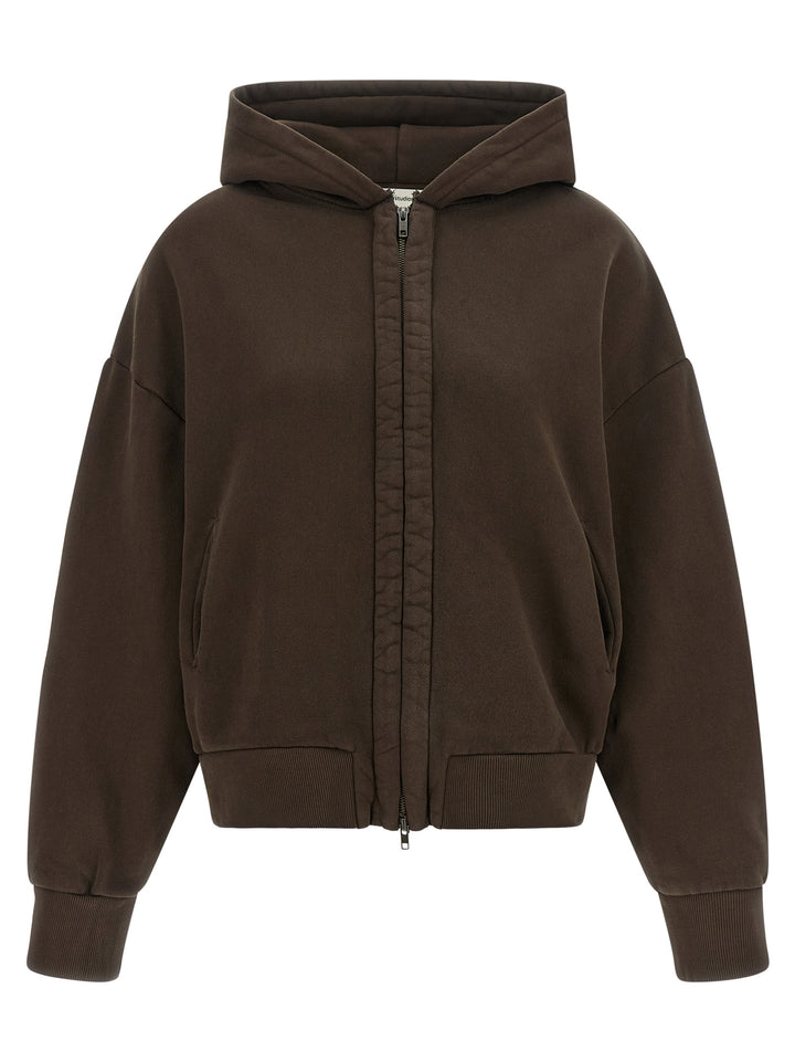 Entire Studios Zipped Hoodie Sweatshirt - Brown | f4bb0c091209d8c85f625228409d54ff61bc7812