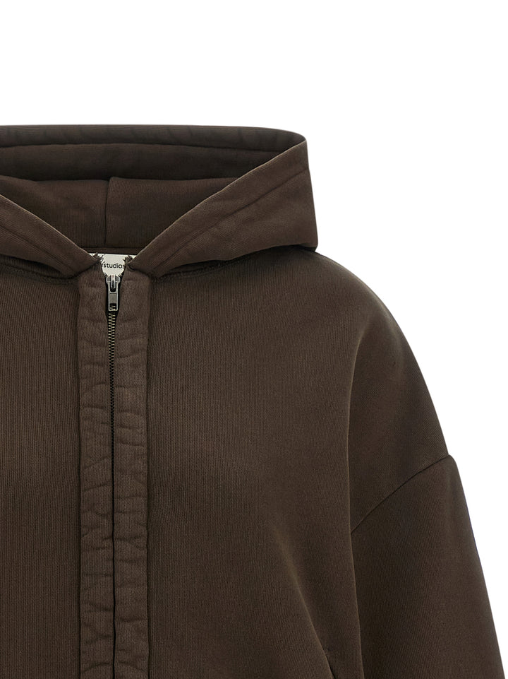 Entire Studios Zipped Hoodie Sweatshirt - Brown | 7abda67ee03ccc384e48924c801c50b0fc080ea3