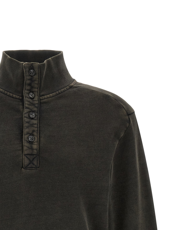 Entire Studios Buttoned Turtleneck Sweatshirt Sweaters and Cardigans - Black | 5062f255dfac76d634fc5fc00523bfd891494362