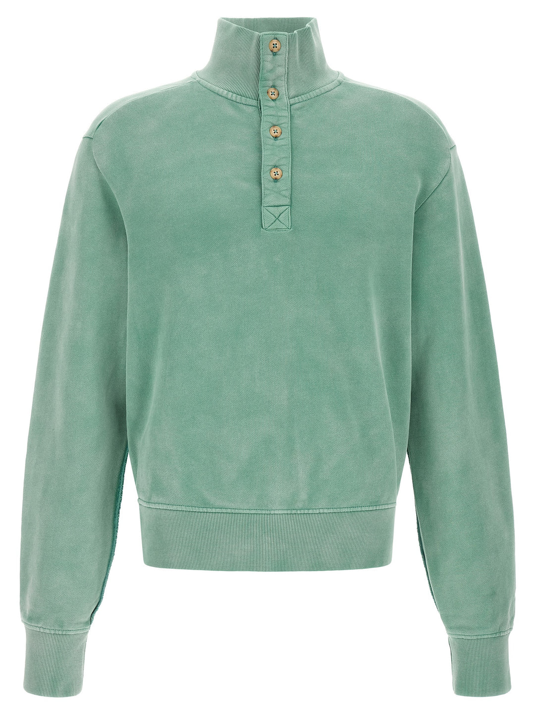 Entire Studios Buttoned Turtleneck Sweatshirt Sweaters and Cardigans - Green | 87aea3cbe9f240d2237ac8f8f76404376d43f6bf