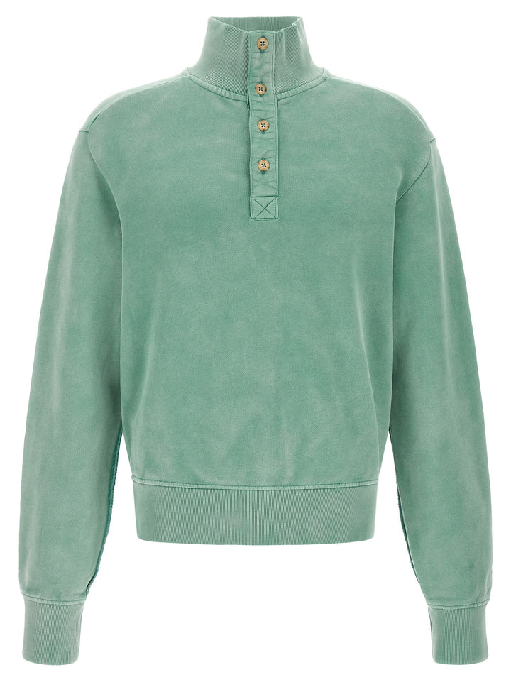 Entire Studios Buttoned Turtleneck Sweatshirt Sweaters and Cardigans - Green | 87aea3cbe9f240d2237ac8f8f76404376d43f6bf