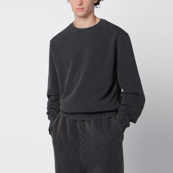 Pod Crew-Neck Sweatshirt In Washed Black
